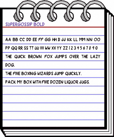 Super Gossip Bold animated font preview