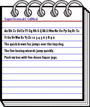 SuperGroteskC Regular animated font preview