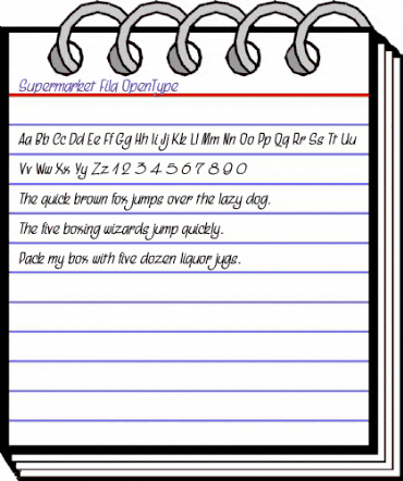 Supermarket Fila Regular animated font preview