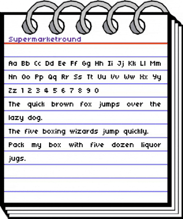 Supermarket Regular animated font preview