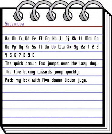 Supernova Medium animated font preview