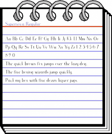 Supernova Regular animated font preview