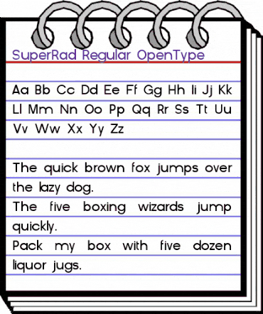 Super Rad Regular animated font preview