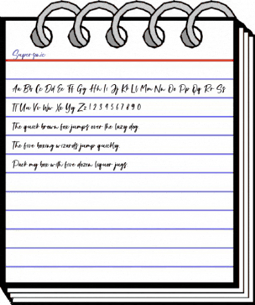 supersonic Regular animated font preview