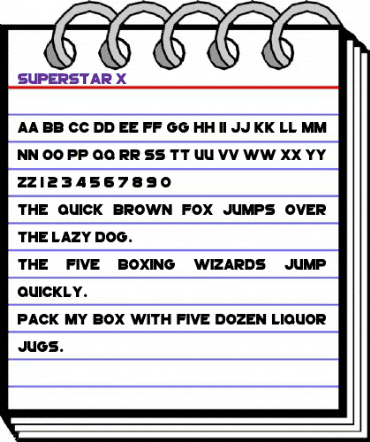 Superstar X Regular animated font preview
