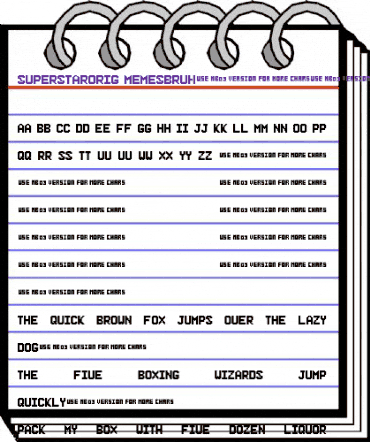 Superstar (Original) Regular animated font preview