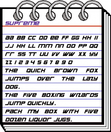 Supreme Regular animated font preview