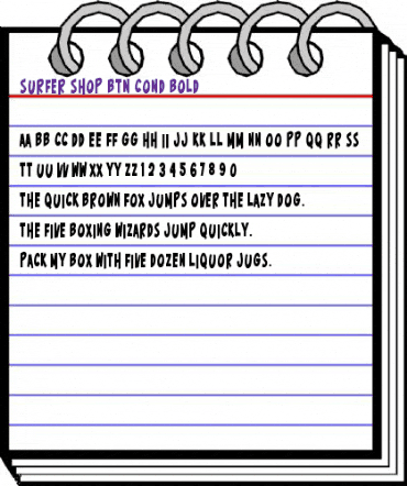 Surfer Shop BTN Cond Bold animated font preview Surfer Shop BTN Cond Bold animated font preview