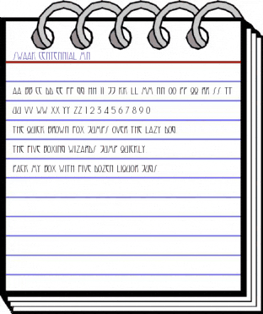 Swaak Centennial MN Regular animated font preview