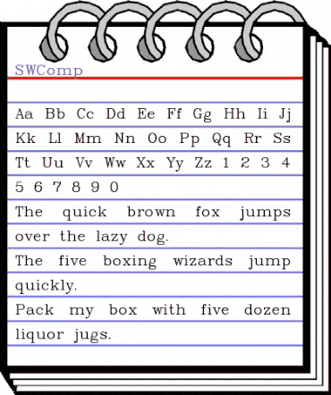 SWComp Regular animated font preview