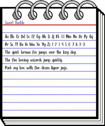 Sweet Buddy Regular animated font preview