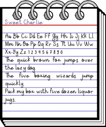 Sweet Charlie Regular animated font preview