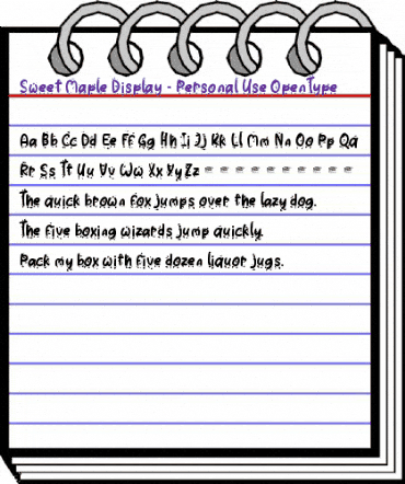 Sweet Maple Display - Personal Regular animated font preview