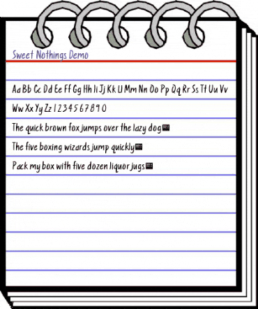 Sweet Nothings - Demo Regular animated font preview