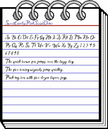 Sweet Candy Pink Script Demo Regular animated font preview