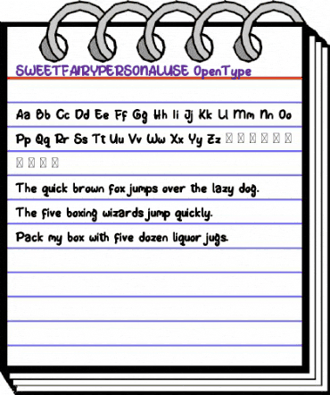 SWEET FAIRY PERSONAL USE animated font preview
