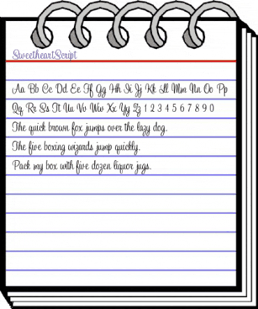 SweetheartScript Regular animated font preview