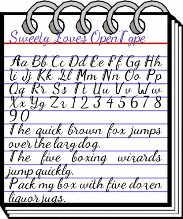 Sweety Loves Regular animated font preview