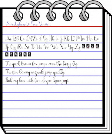 Sweetyhearts FreeVersion Regular animated font preview