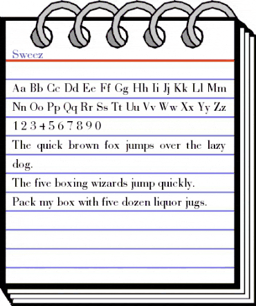Sweez Regular animated font preview