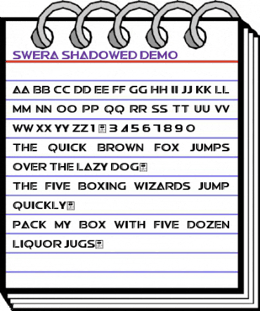 Swera Demo Shadowed Regular animated font preview