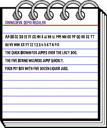 Swingdevil DEMO Regular animated font preview