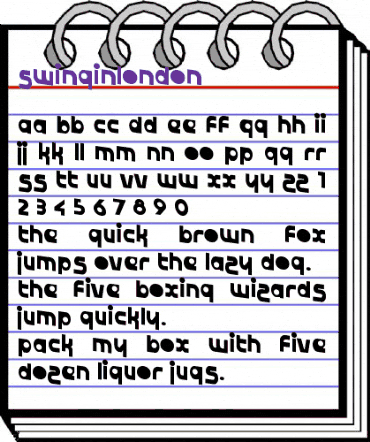 SwinginLondon Regular animated font preview