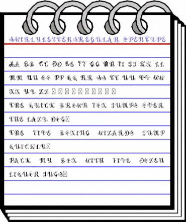 Swirly Letters Regular animated font preview