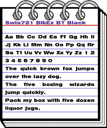 Swis721 BlkEx BT Black animated font preview