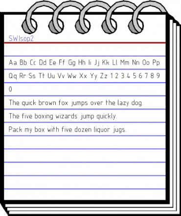 SWIsop2 Regular animated font preview