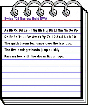 Swiss 721 Narrow SWA Bold animated font preview Swiss 721 Narrow SWA Bold animated font preview