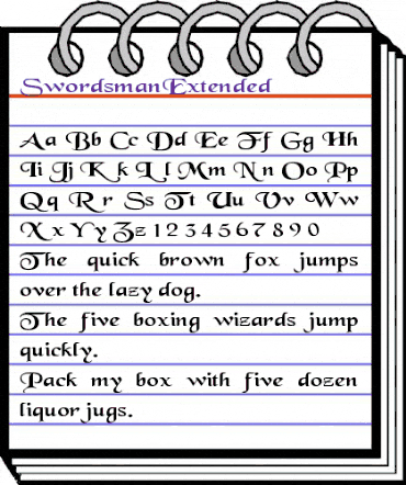 SwordsmanExtended Regular animated font preview