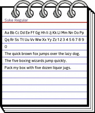 Syke Regular animated font preview