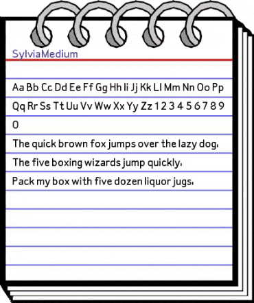 SylviaMedium Regular animated font preview
