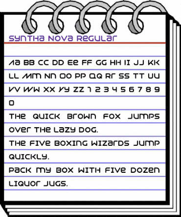 Syntha Nova Regular animated font preview