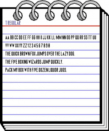 T Regular animated font preview