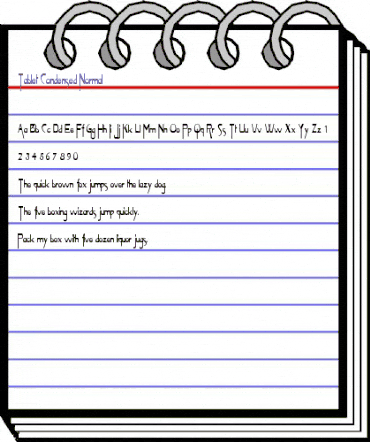 TabletCondensed Normal animated font preview