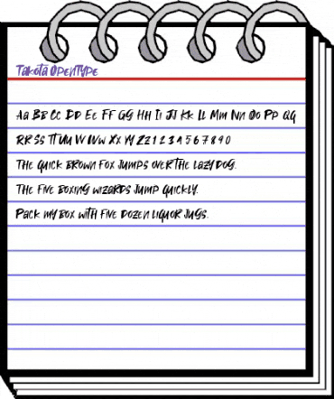 Takota Takota animated font preview