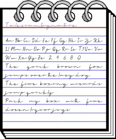 Talesian Signature Regular animated font preview Talesian Signature Regular animated font preview