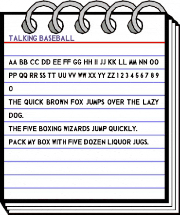 Talking Baseball Regular animated font preview Talking Baseball Regular animated font preview