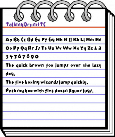 TalkingDrumITC Medium animated font preview