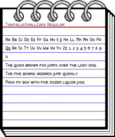TantalusSmallCaps Regular animated font preview