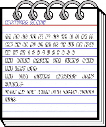 Tasteless Candy Regular animated font preview