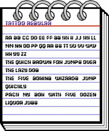 Tattoo Regular animated font preview