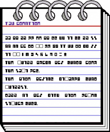 Tau Regular animated font preview