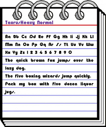 TaurusHeavy Normal animated font preview