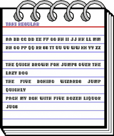 Taxi Regular animated font preview Taxi Regular animated font preview
