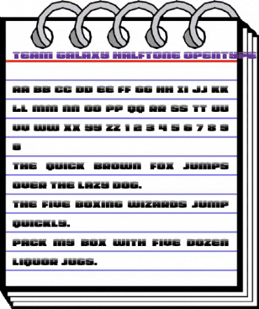 Team Galaxy Halftone Regular animated font preview Team Galaxy Halftone Regular animated font preview