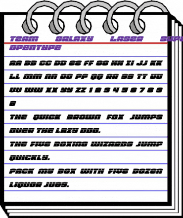 Team Galaxy Laser Super-Italic Regular animated font preview Team Galaxy Laser Super-Italic Regular animated font preview