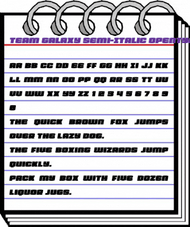 Team Galaxy Semi-Italic Regular animated font preview Team Galaxy Semi-Italic Regular animated font preview